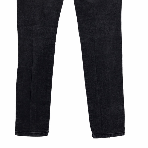 GUESS Modele Black Sequin Rhinestone Distressed‎ Gray Dark Wash Skinny Jeans 29 - Picture 5 of 10